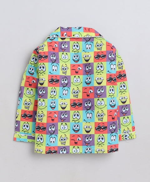 Pre-Order: Funny Faces Print Night Suit