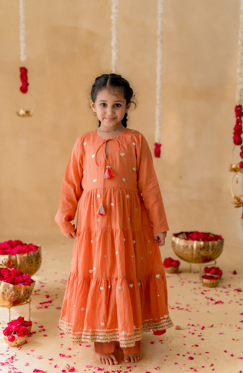 Pre-Order: Meher Tiered Malmal Dress Det