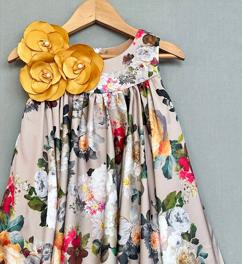 Pre-Order: Floral Dress with Handmade flowers