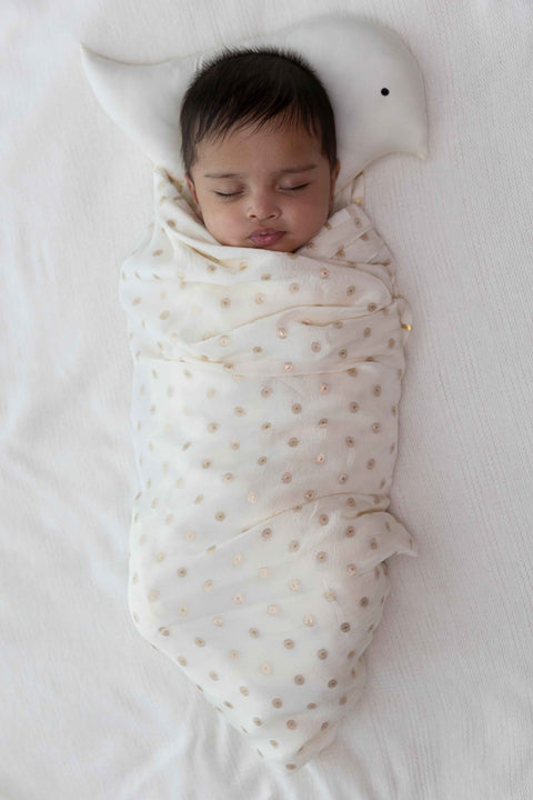 Unisex Viscose Na Swaddle - Cream