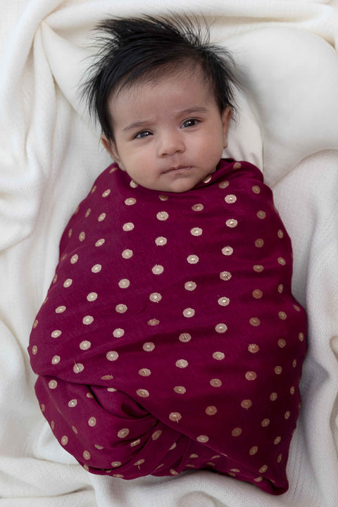 Unisex Viscose Na Swaddle - Purple