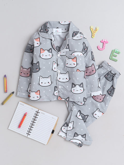 Pre-Order: Greycats Print Night Suit