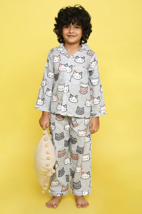 Pre-Order: Greycats Print Night Suit