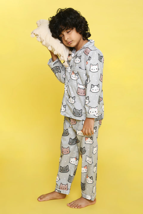 Pre-Order: Greycats Print Night Suit