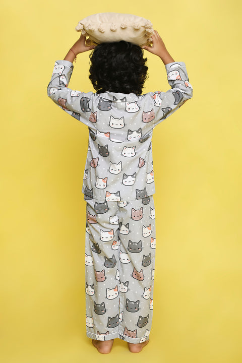 Pre-Order: Greycats Print Night Suit