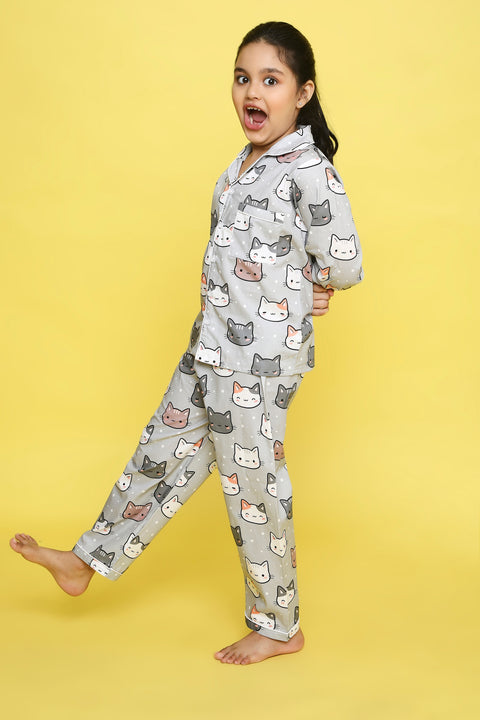 Pre-Order: Greycats Print Night Suit