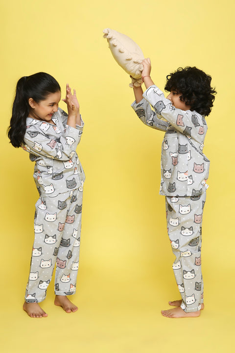 Pre-Order: Greycats Print Night Suit