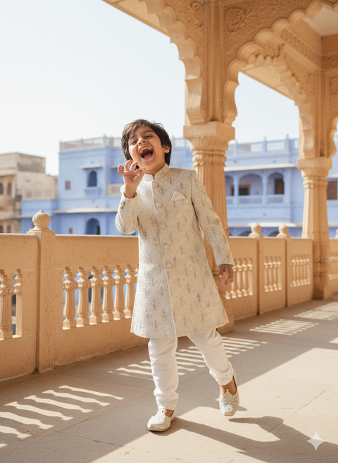 Pre-Order: Darbaar-e-Noor Long Jodhpuri Set