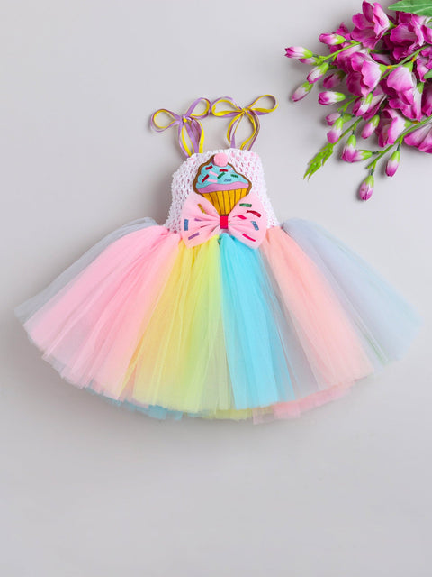 Pre-Order- Multicolour Cupcake Patch Dress