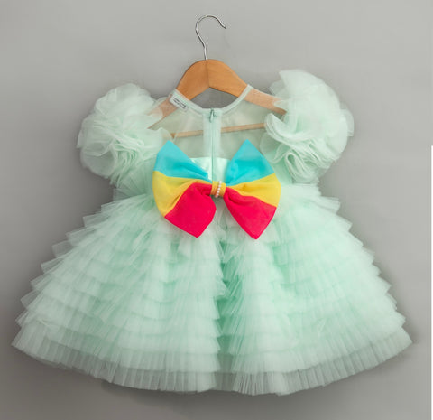 Pre-Order: Sea Green Multicolour Sequin Dress