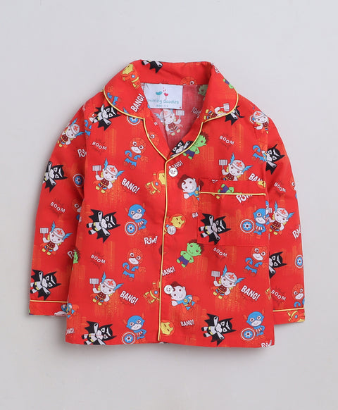 Pre-Order: Super Hero Printed Night Suit
