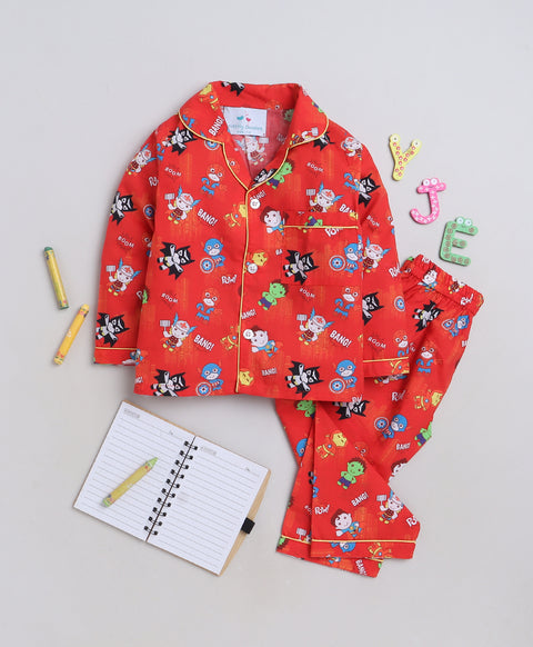 Pre-Order: Super Hero Printed Night Suit