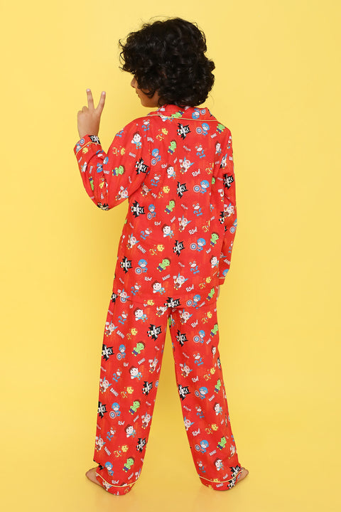 Pre-Order: Super Hero Printed Night Suit