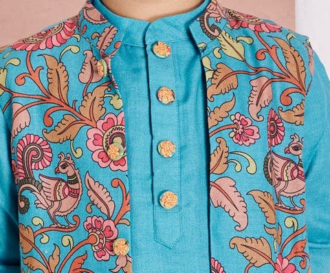 Pre-Order: Blue Kalamkari Kurta Set