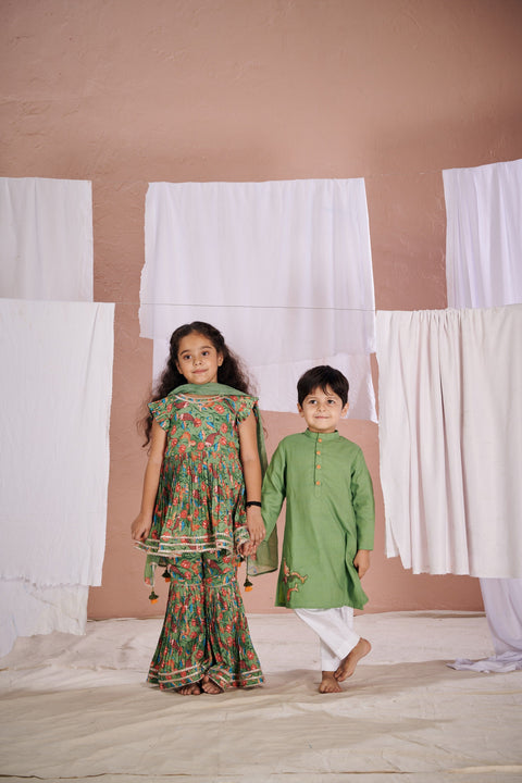 Pre-Order: Green Fish Sharara Set