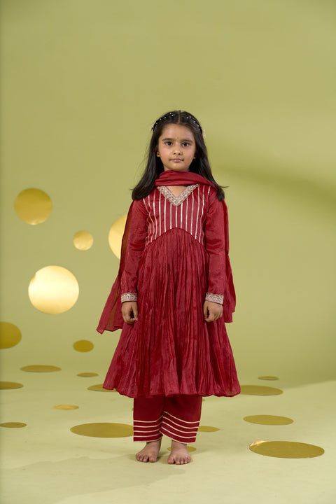 Pre-Order: RED ANARKALI SET