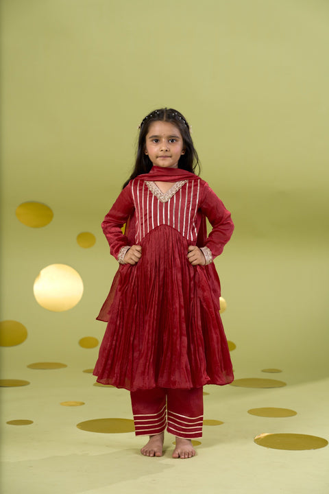 Pre-Order: RED ANARKALI SET