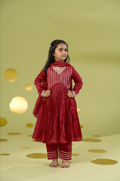 Pre-Order: RED ANARKALI SET