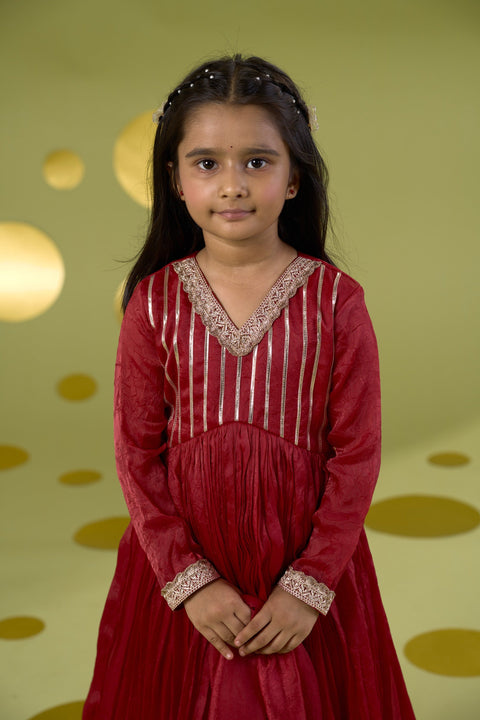 Pre-Order: RED ANARKALI SET