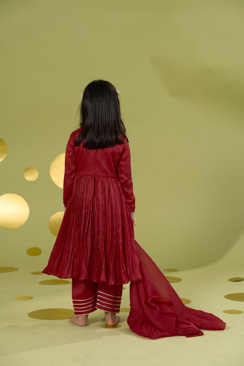 Pre-Order: RED ANARKALI SET