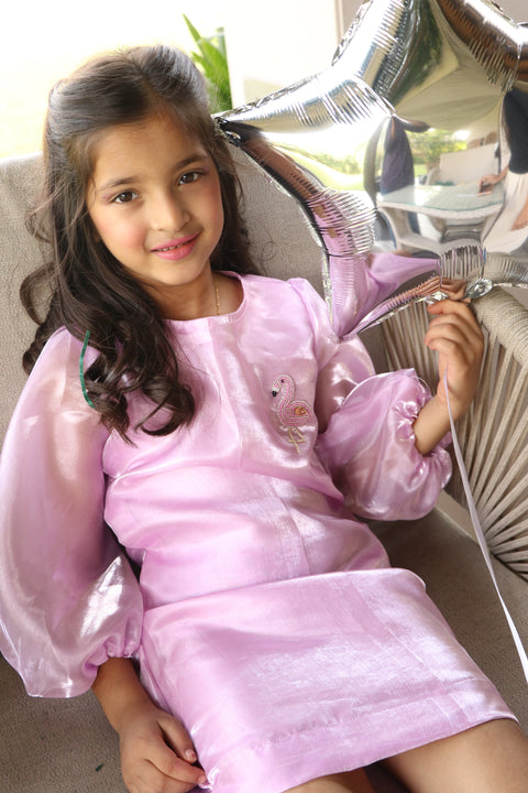 Pre-Order: Glittering Rose Bliss Organza Girls Dress