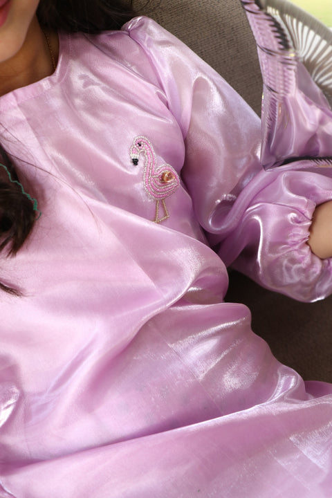 Pre-Order: Glittering Rose Bliss Organza Girls Dress