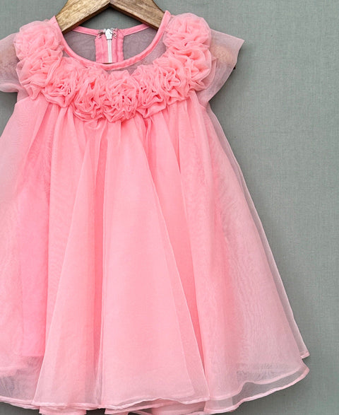 Pre-Order: Rosy Whirl A-Line Dress in Pink