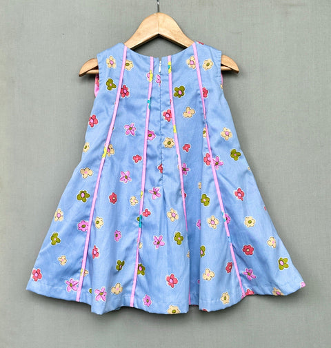 Pre-Order: Floral Breeze Bow Dress in Sky Blue