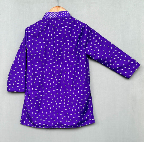Pre-Order: Bandhni Print Kurta for Boys
