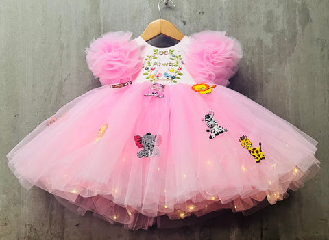 Pre-Order: Monogram Animal Patch Work Dress