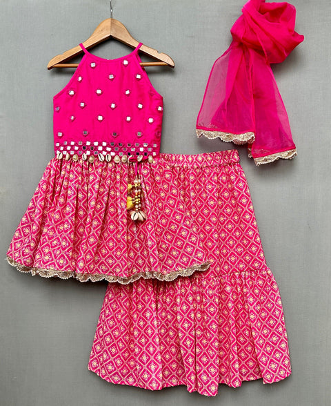 Pre-Order: Rani Kurti and Sharara Set