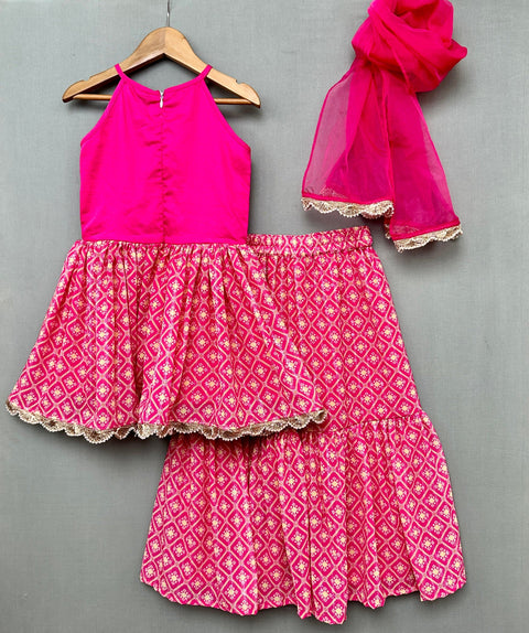 Pre-Order: Rani Kurti and Sharara Set