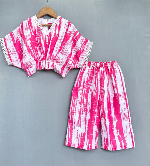 Pre-Order: Pink Abstract Print Co-ord Set