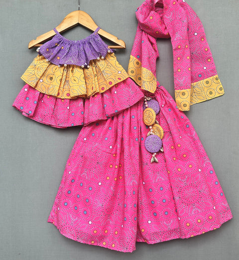 Pre-Order: Purple Ethnic Print Kurta Set