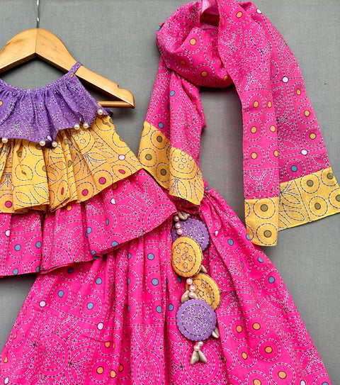 Pre-Order: Purple Ethnic Print Kurta Set