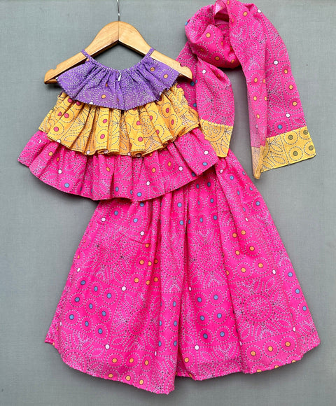 Pre-Order: Purple Ethnic Print Kurta Set