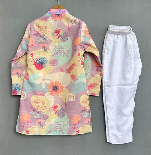 Pre-Order: Floral Print Kurta - Pant Set