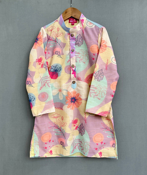 Pre-Order: Floral Print Kurta - Pant Set