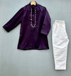 Pre-Order: Kurta Pyjama Set with mirror embroidery