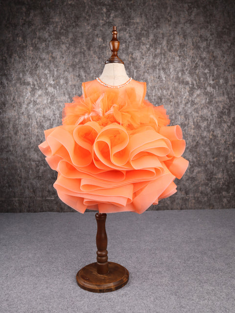 Pre-Order: Orange Feather Dress