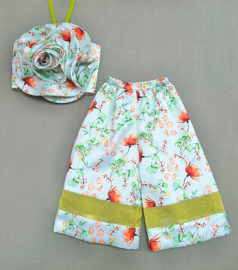 Pre-Order: Floral Print Co-ord Set with 3D Flower