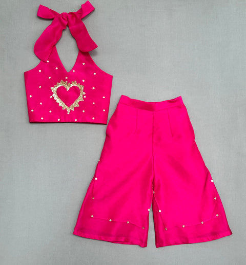 Pre-Order: Halter neck Co-ord Set with Sequin Embroidery