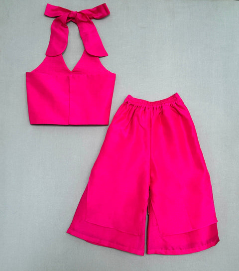 Pre-Order: Halter neck Co-ord Set with Sequin Embroidery
