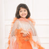 Pre-Order: Kiddie Brocade Orange Ghaghra Choli