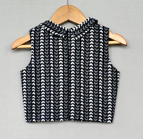 Pre-Order: Black & Pink Printed Crop Top with Palazzo Set