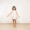 Pre-Order: Shimmery Side Slit Off White Dress
