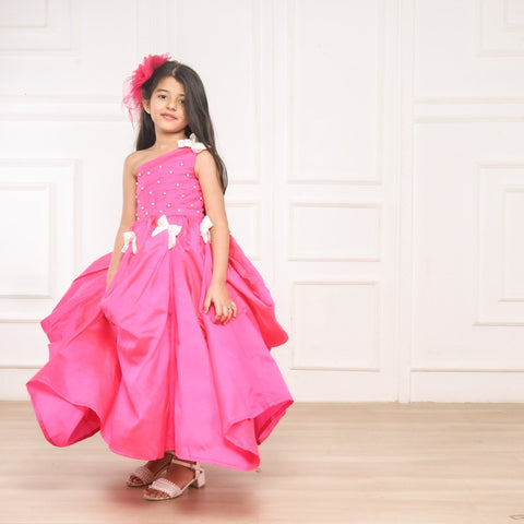 Pre-Order: Tinytots Pink Detailed Gown