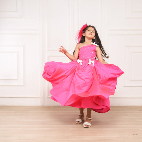 Pre-Order: Tinytots Pink Detailed Gown