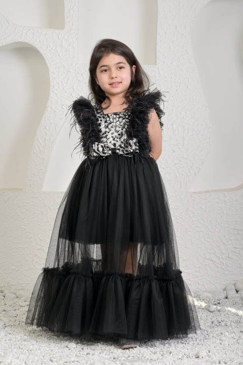 Pre-Order: Black Silver Princess Gown