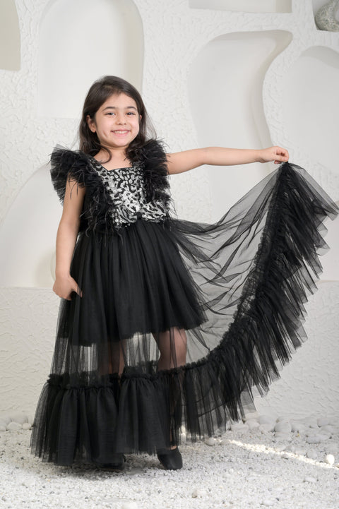 Pre-Order: Black Silver Princess Gown